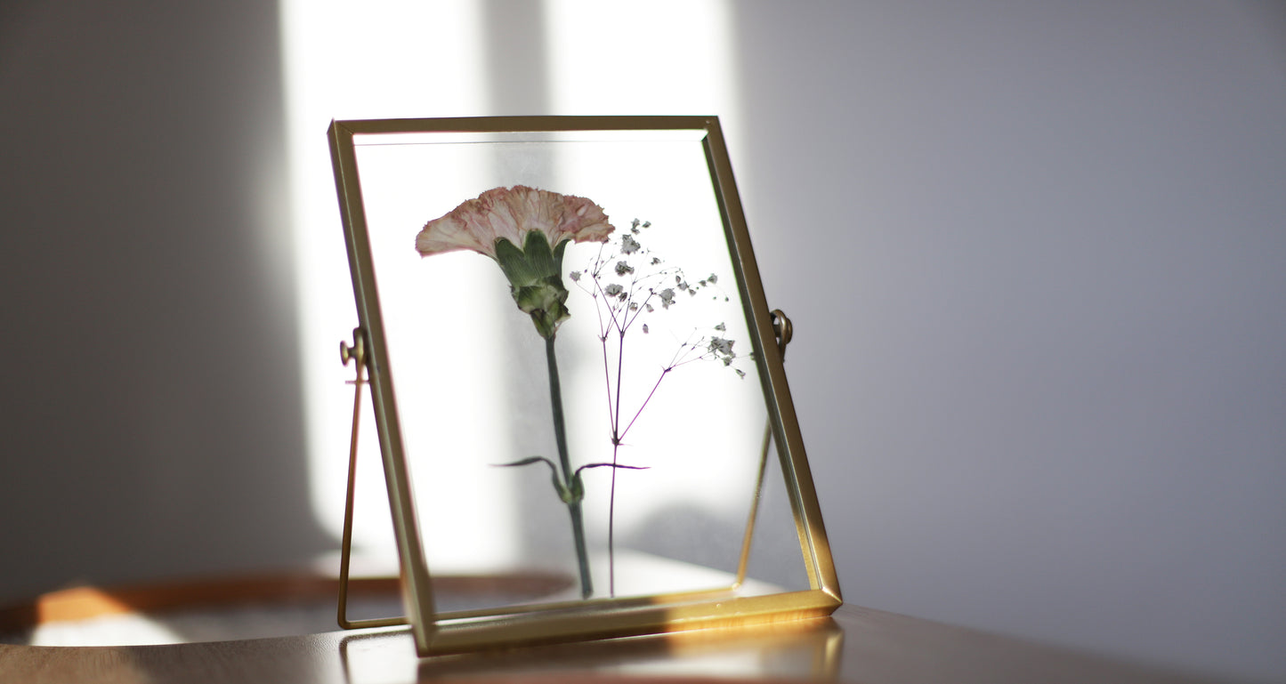 Enmarcado personalizado flores preservadas en cristal